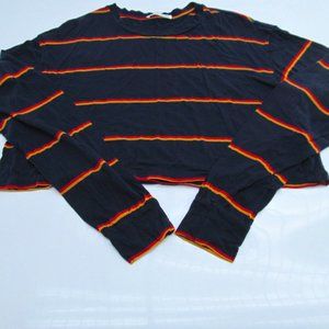 Reformation Jeans Striped Crop Top T-shirt Large